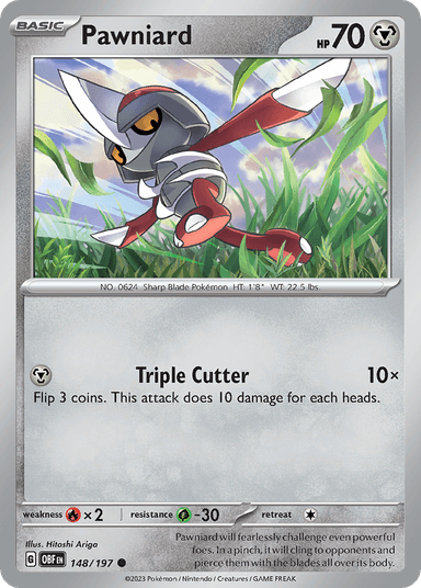 Carta Pawniard 148/197 do set Obsidian Flames — Pokémon TCG | Bynx