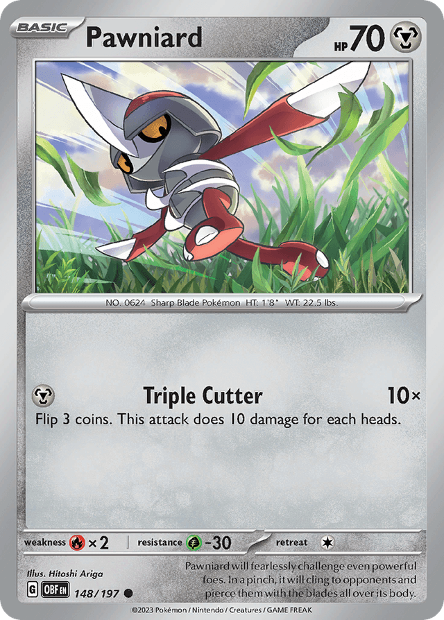 Carta Pawniard 148/197 do set Obsidian Flames — Pokémon TCG | Bynx