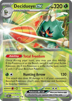 Decidueye ex 15 — Obsidian Flames
