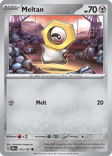 Carta Meltan 152/197 do set Obsidian Flames — Pokémon TCG | Bynx