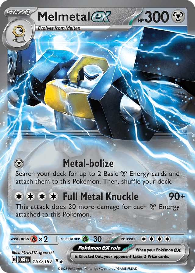 Carta Melmetal ex 153/197 do set Obsidian Flames — Pokémon TCG | Bynx