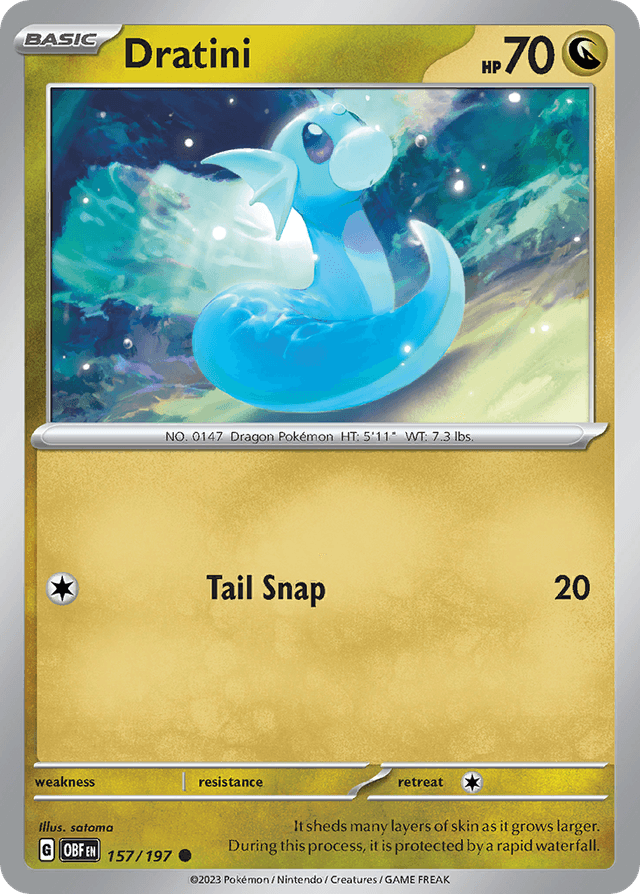 Carta Dratini 157/197 do set Obsidian Flames — Pokémon TCG | Bynx