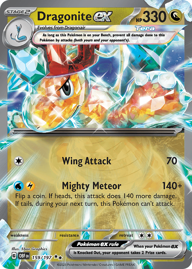 Carta Dragonite ex 159/197 do set Obsidian Flames — Pokémon TCG | Bynx