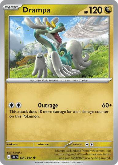 Carta Drampa 161/197 do set Obsidian Flames — Pokémon TCG | Bynx