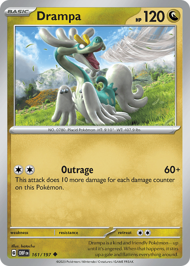 Carta Drampa 161/197 do set Obsidian Flames — Pokémon TCG | Bynx
