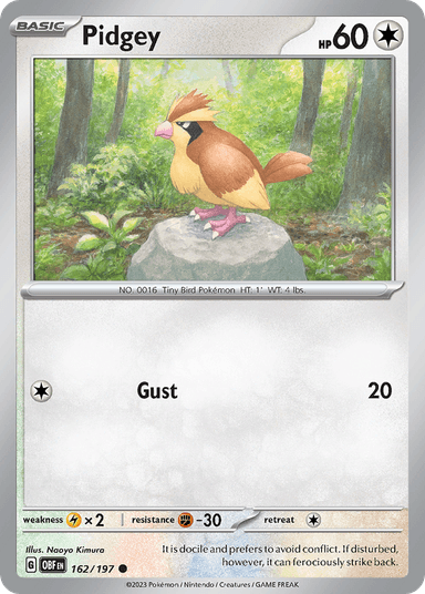 Carta Pidgey 162/197 do set Obsidian Flames — Pokémon TCG | Bynx