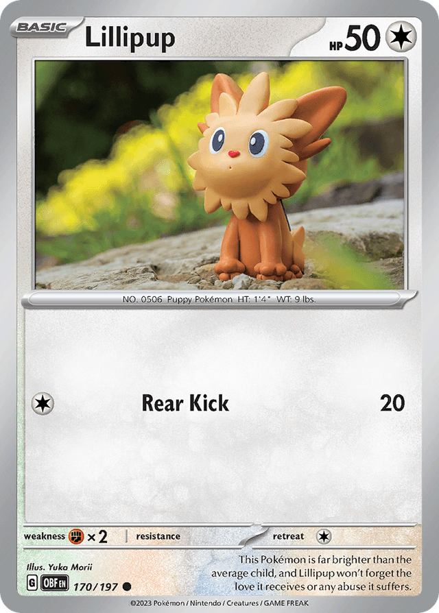 Carta Lillipup 170/197 do set Obsidian Flames — Pokémon TCG | Bynx