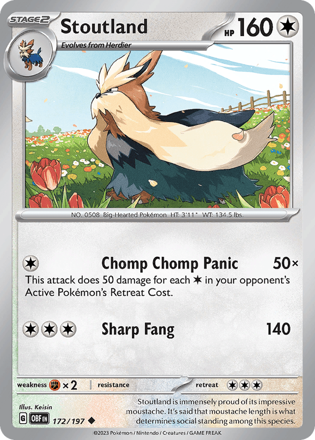 Carta Stoutland 172/197 do set Obsidian Flames — Pokémon TCG | Bynx