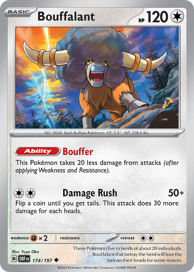 Carta Bouffalant 174/197 do set Obsidian Flames — Pokémon TCG | Bynx