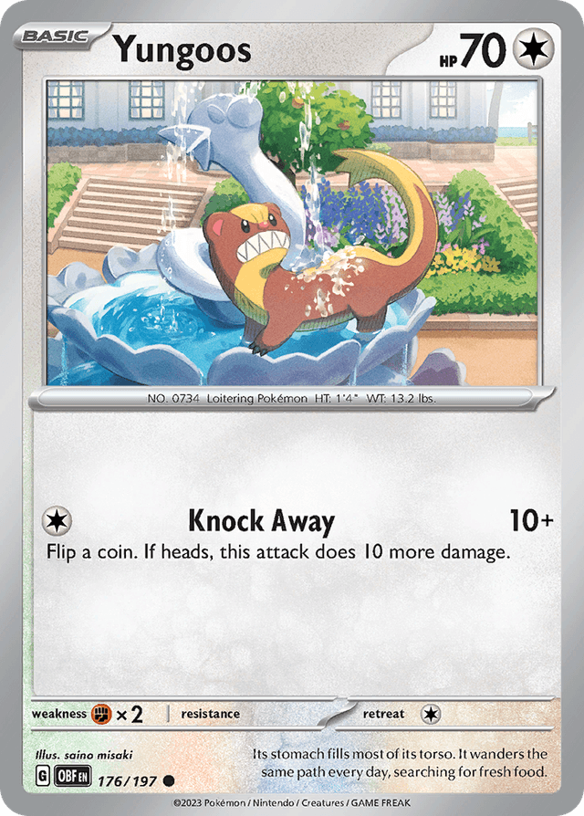 Carta Yungoos 176/197 do set Obsidian Flames — Pokémon TCG | Bynx
