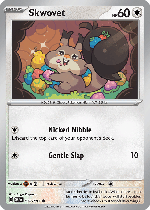 Carta Skwovet 178/197 do set Obsidian Flames — Pokémon TCG | Bynx