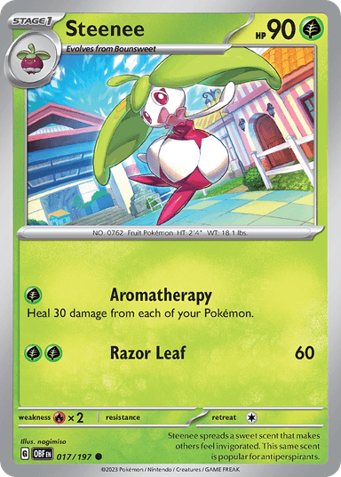 Carta Steenee 17/197 do set Obsidian Flames — Pokémon TCG | Bynx