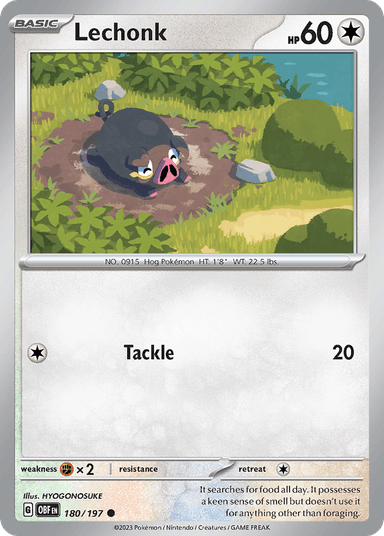 Carta Lechonk 180/197 do set Obsidian Flames — Pokémon TCG | Bynx