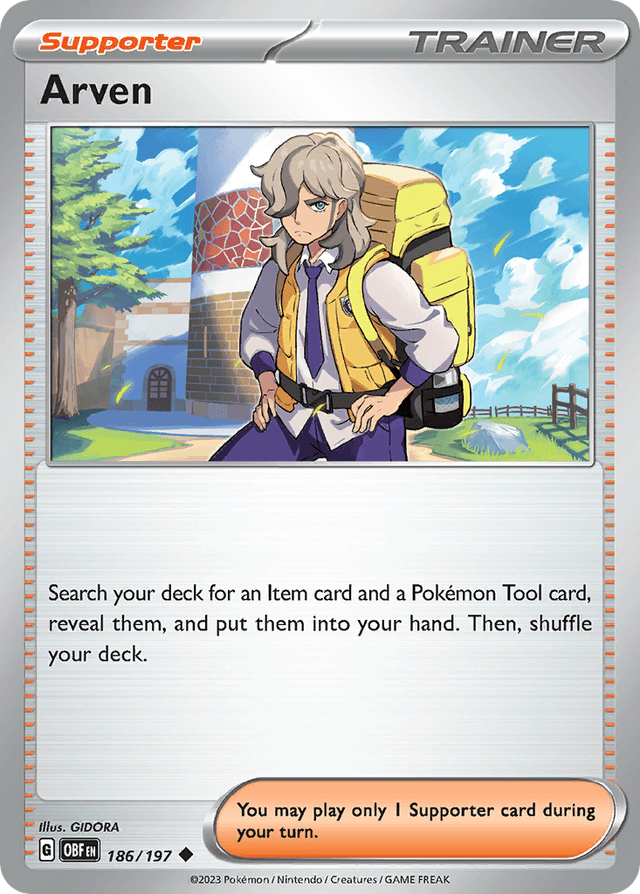 Carta Arven 186/197 do set Obsidian Flames — Pokémon TCG | Bynx