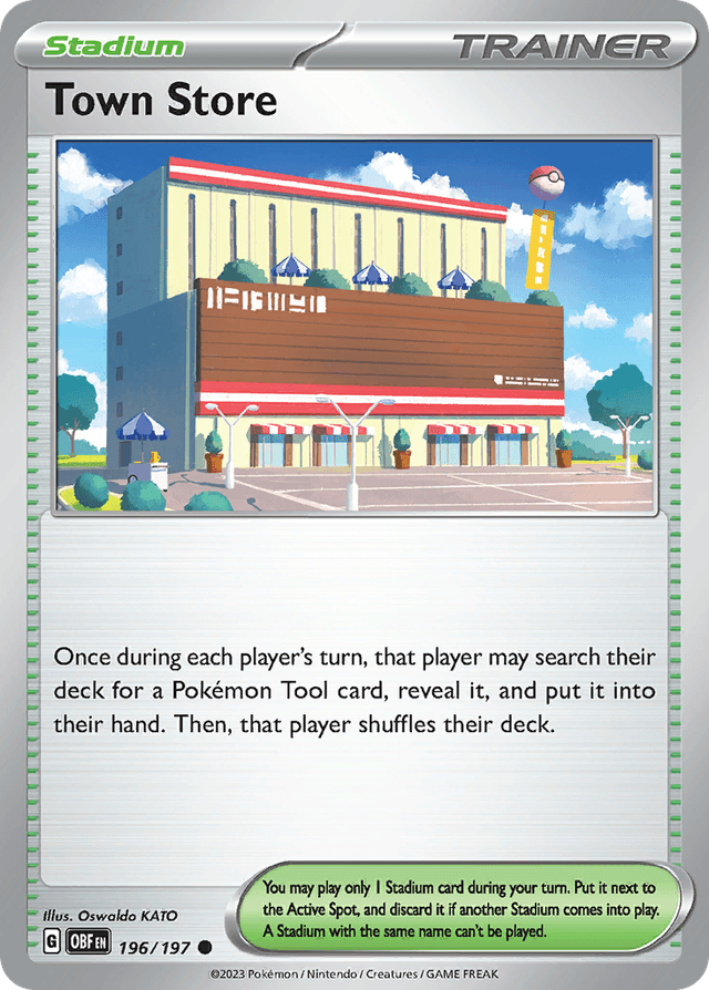 Carta Town Store 196/197 do set Obsidian Flames — Pokémon TCG | Bynx