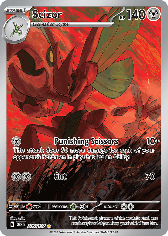 Carta Scizor 205/197 do set Obsidian Flames — Pokémon TCG | Bynx