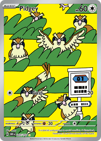 Carta Pidgey 207/197 do set Obsidian Flames — Pokémon TCG | Bynx