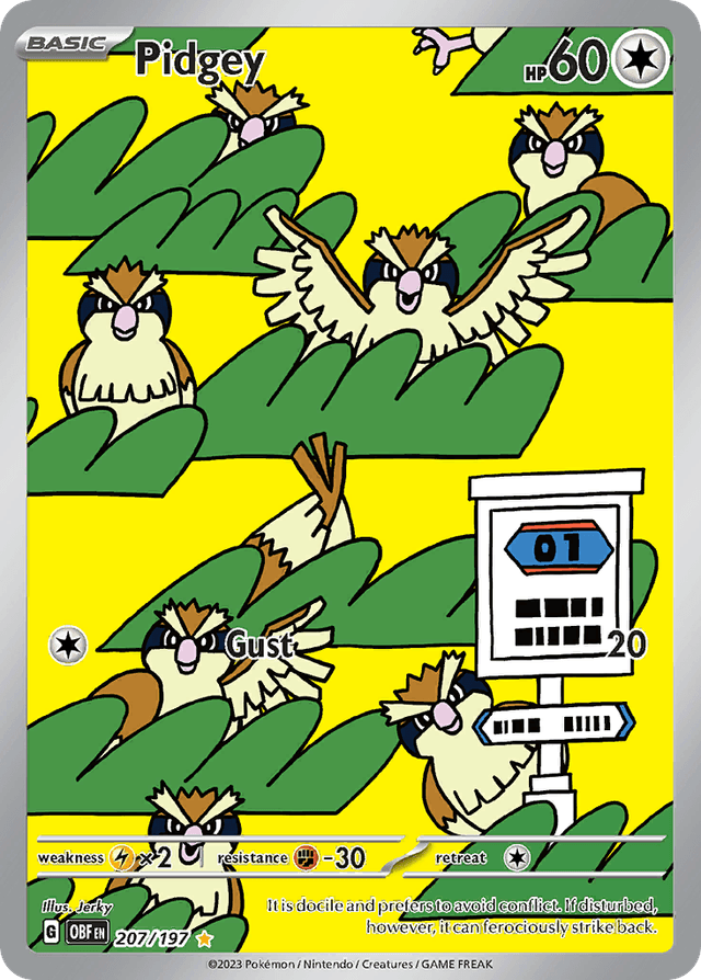Carta Pidgey 207/197 do set Obsidian Flames — Pokémon TCG | Bynx