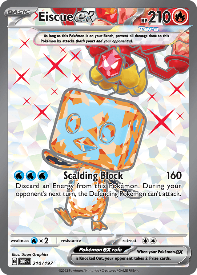 Carta Eiscue ex 210/197 do set Obsidian Flames — Pokémon TCG | Bynx