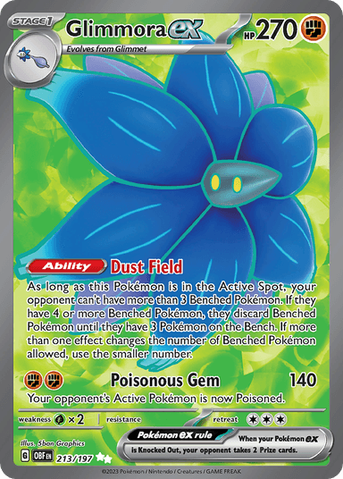 Carta Glimmora ex 213/197 do set Obsidian Flames — Pokémon TCG | Bynx