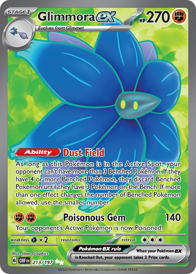 Carta Glimmora ex 213/197 do set Obsidian Flames — Pokémon TCG | Bynx