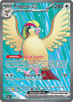 Pidgeot ex 217/197 — Obsidian Flames