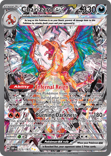 Carta Charizard ex 223/197 do set Obsidian Flames — Pokémon TCG | Bynx