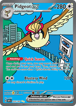 Pidgeot ex 225/197 — Obsidian Flames