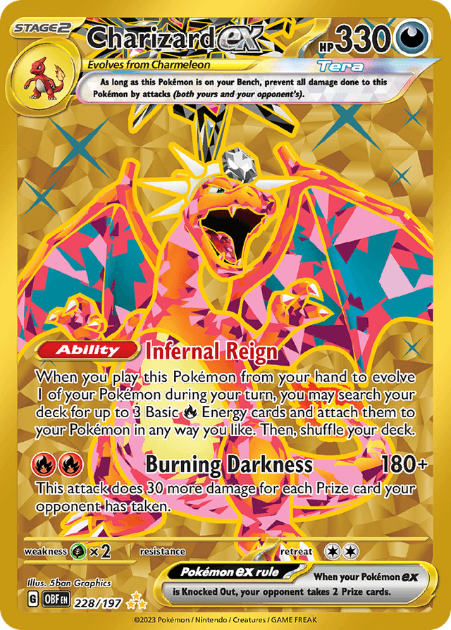 Carta Charizard ex 228/197 do set Obsidian Flames — Pokémon TCG | Bynx