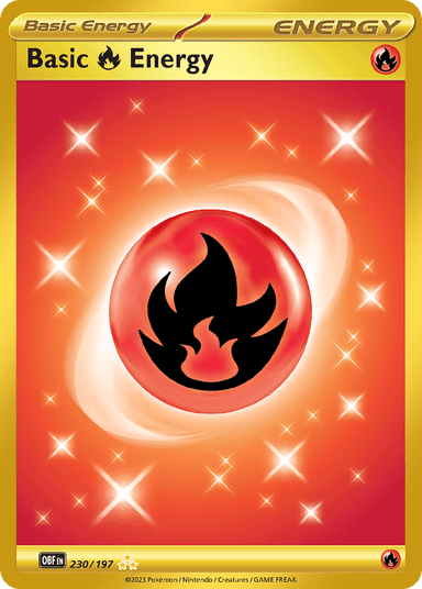 Carta Basic Fire Energy 230/197 do set Obsidian Flames — Pokémon TCG | Bynx