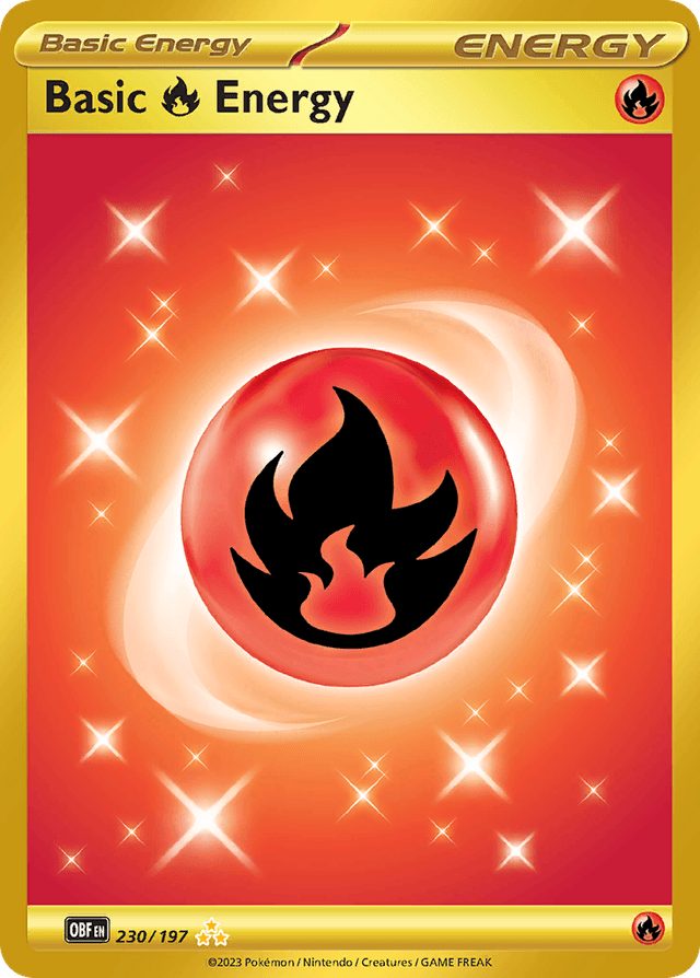 Carta Basic Fire Energy 230/197 do set Obsidian Flames — Pokémon TCG | Bynx
