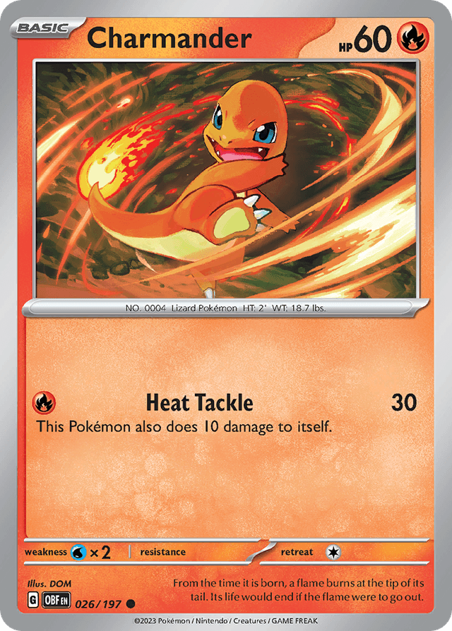 Carta Charmander 26/197 do set Obsidian Flames — Pokémon TCG | Bynx