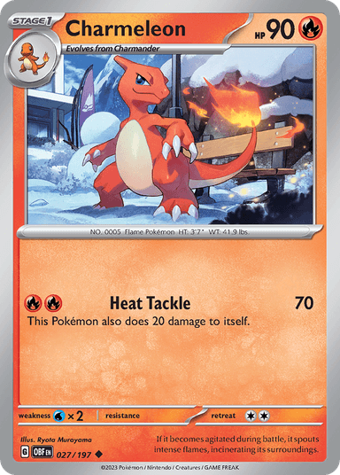 Carta Charmeleon 27/197 do set Obsidian Flames — Pokémon TCG | Bynx