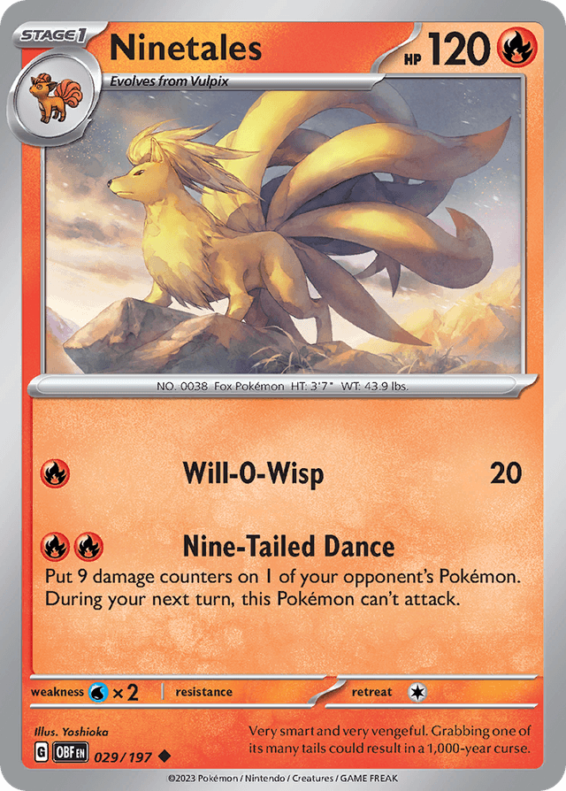 Carta Ninetales 29/197 do set Obsidian Flames — Pokémon TCG | Bynx
