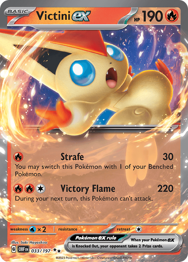 Carta Victini ex 33/197 do set Obsidian Flames — Pokémon TCG | Bynx