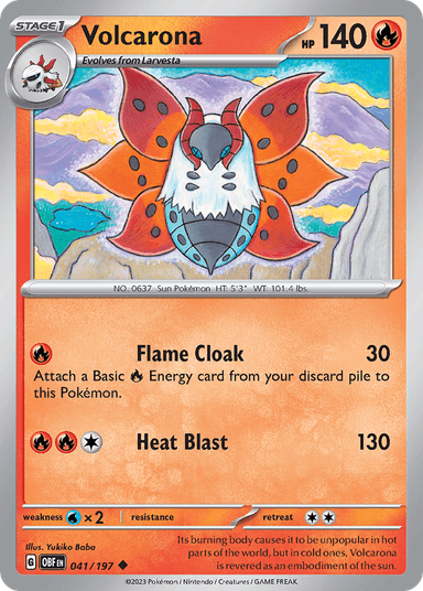 Carta Volcarona 41/197 do set Obsidian Flames — Pokémon TCG | Bynx