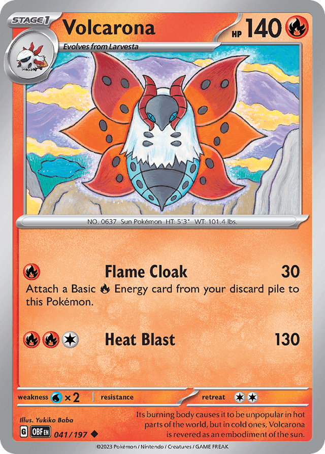 Carta Volcarona 41/197 do set Obsidian Flames — Pokémon TCG | Bynx