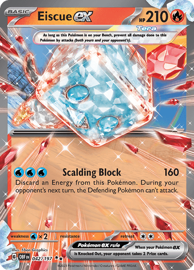 Carta Eiscue ex 42/197 do set Obsidian Flames — Pokémon TCG | Bynx