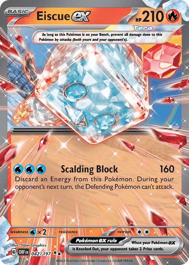 Carta Eiscue ex 42/197 do set Obsidian Flames — Pokémon TCG | Bynx
