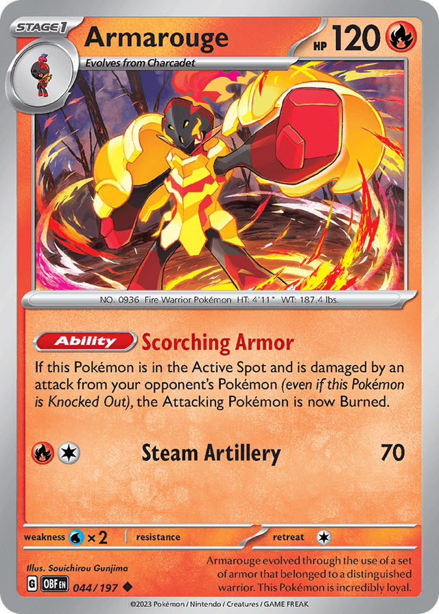 Carta Armarouge 44/197 do set Obsidian Flames — Pokémon TCG | Bynx