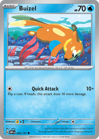 Carta Buizel 48/197 do set Obsidian Flames — Pokémon TCG | Bynx