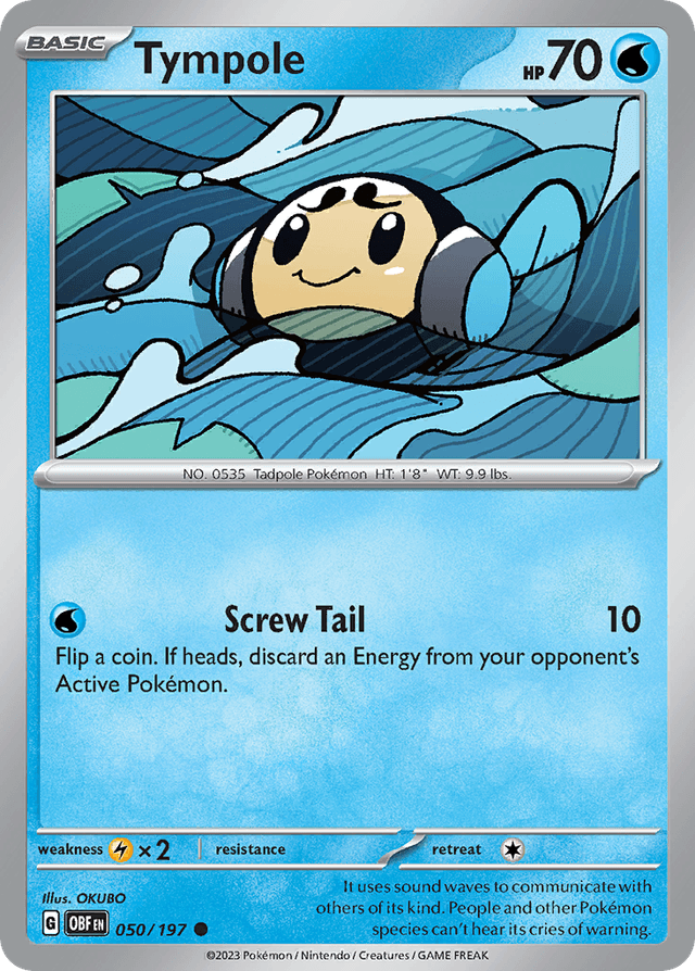 Carta Tympole 50/197 do set Obsidian Flames — Pokémon TCG | Bynx