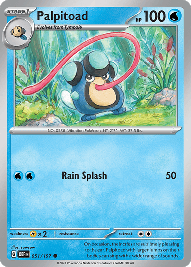 Carta Palpitoad 51/197 do set Obsidian Flames — Pokémon TCG | Bynx