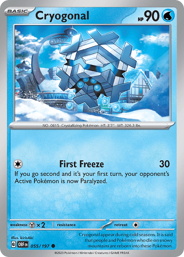 Carta Cryogonal 55/197 do set Obsidian Flames — Pokémon TCG | Bynx