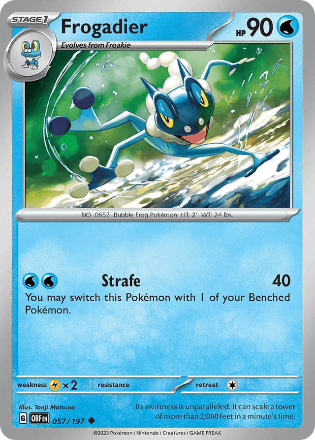 Carta Frogadier 57/197 do set Obsidian Flames — Pokémon TCG | Bynx