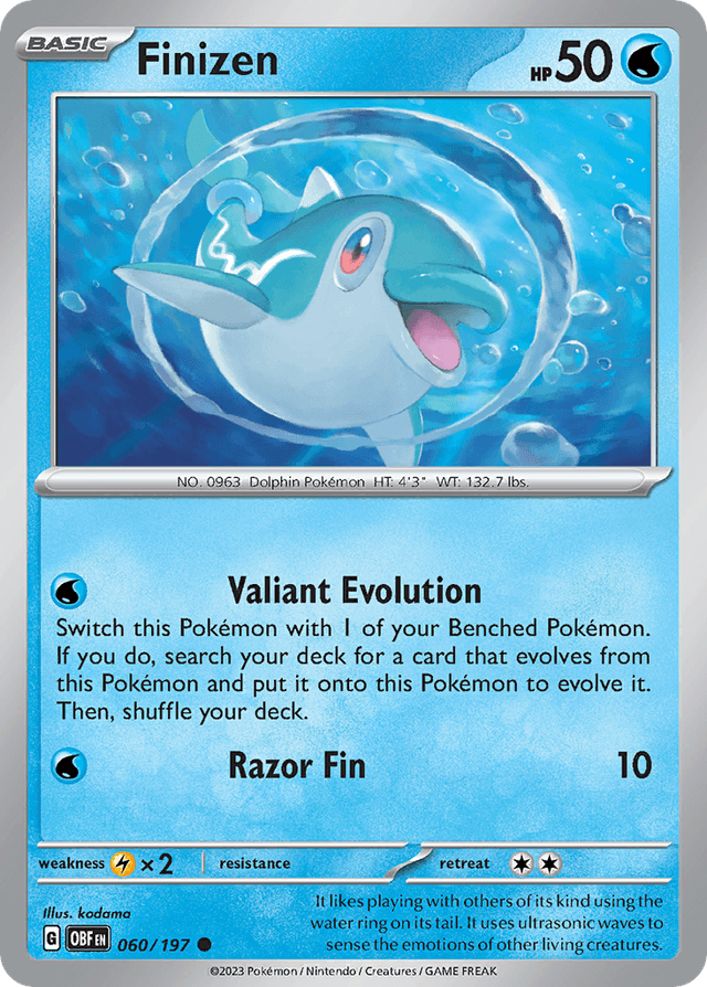 Carta Finizen 60/197 do set Obsidian Flames — Pokémon TCG | Bynx