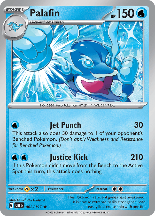 Carta Palafin 62/197 do set Obsidian Flames — Pokémon TCG | Bynx