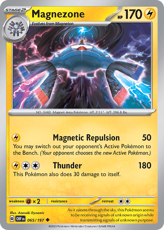Carta Magnezone 65/197 do set Obsidian Flames — Pokémon TCG | Bynx