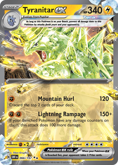 Carta Tyranitar ex 66/197 do set Obsidian Flames — Pokémon TCG | Bynx