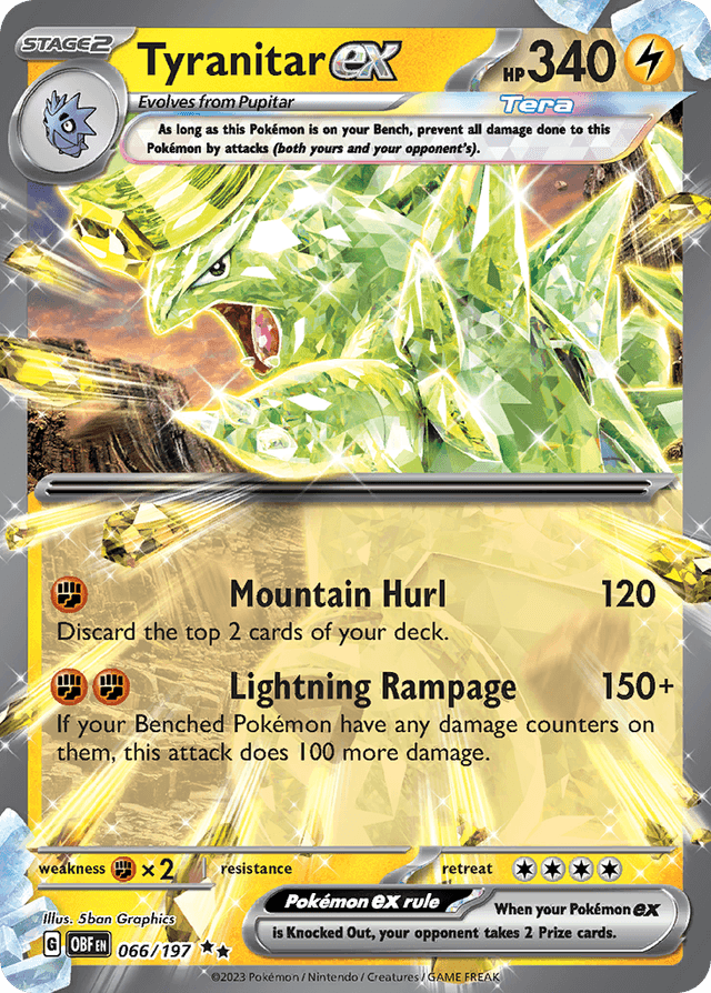 Carta Tyranitar ex 66/197 do set Obsidian Flames — Pokémon TCG | Bynx